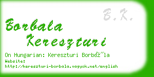 borbala kereszturi business card